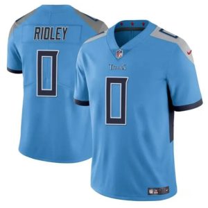 Men's Tennessee Titans #0 Calvin Ridley Blue Vapor Limited Stitched Football Jersey - Custom Name
