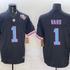 Men's Tennessee Titans #1 Cameron Ward Black 2025 Draft F.U.S.E. 1997 Throwback Patch Vapor Limited Stitched Football Jersey - Custom Name