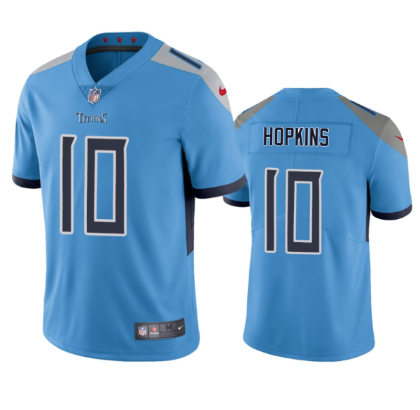 Men's Tennessee Titans #10 DeAndre Hopkins Blue Vapor Untouchable Stitched Jersey - Custom Name