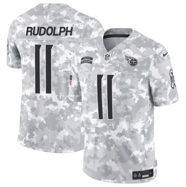 Men's Tennessee Titans #11 Mason Rudolph 2024 F.U.S.E Arctic Camo Salute to Service Limited Stitched Football Jersey - Custom Name