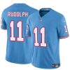 Men's Tennessee Titans #11 Mason Rudolph Blue 2024 F.U.S.E. Throwback Vapor Limited Stitched Football Jersey - Custom Name