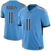 Men's Tennessee Titans #11 Mason Rudolph Blue Vapor Limited Stitched Football Jersey - Custom Name