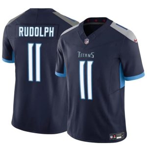 Men's Tennessee Titans #11 Mason Rudolph Navy 2024 F.U.S.E. Vapor Limited Stitched Football Jersey - Custom Name