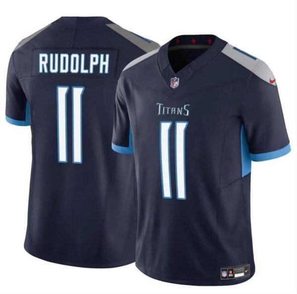 Men's Tennessee Titans #11 Mason Rudolph Navy 2024 F.U.S.E. Vapor Limited Stitched Football Jersey - Custom Name