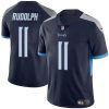 Men's Tennessee Titans #11 Mason Rudolph Navy Vapor Limited Stitched Football Jersey - Custom Name