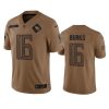 Men's Tennessee Titans #16 Treylon Burks 2023 Brown Salute To Service Stitched Football Jersey - Custom Name