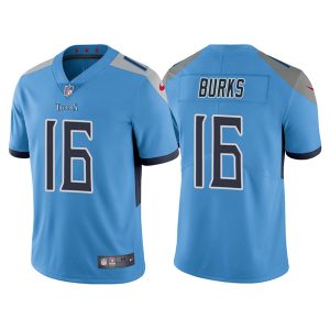Men's Tennessee Titans #16 Treylon Burks Blue Vapor Untouchable Stitched Jersey - Custom Name