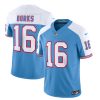 Men's Tennessee Titans #16 Treylon Burks Blue White 2023 F.U.S.E. Vapor Limited Throwback Stitched Football Jersey - Custom Name