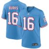 Men's Tennessee Titans #16 Treylon Burks Light Blue Throwback Player Stitched Game Jersey - Custom Name
