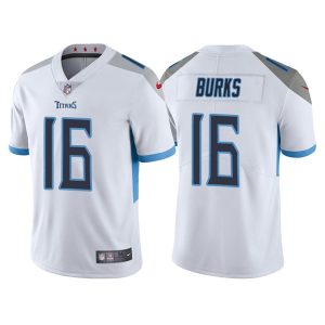 Men's Tennessee Titans #16 Treylon Burks White Vapor Untouchable Stitched Jersey - Custom Name