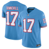 Men's Tennessee Titans #17 Ryan Tannehill Light Blue 2023 F.U.S.E. Vapor Limited Throwback Stitched Football Jersey - Custom Name