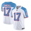 Men's Tennessee Titans #17 Ryan Tannehill White Blue 2023 F.U.S.E. Vapor Limited Throwback Stitched Football Jersey - Custom Name