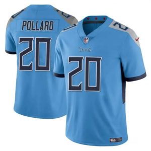 Men's Tennessee Titans #20 Tony Pollard Blue Vapor Limited Stitched Football Jersey - Custom Name