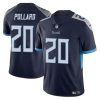 Men's Tennessee Titans #20 Tony Pollard Navy Vapor Limited Stitched Football Jersey - Custom Name