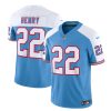 Men's Tennessee Titans #22 Derrick Henry Blue White 2023 F.U.S.E. Vapor Limited Throwback Stitched Football Jersey - Custom Name