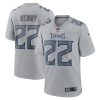 Men's Tennessee Titans #22 Derrick Henry Grey Stitched Jersey - Custom Name
