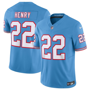 Men's Tennessee Titans #22 Derrick Henry Light Blue 2023 F.U.S.E. Vapor Limited Throwback Stitched Football Jersey - Custom Name