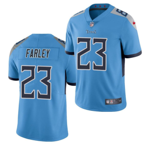 Men's Tennessee Titans #23 Caleb Farley Blue Vapor Untouchable Stitched Jersey - Custom Name