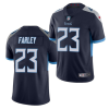 Men's Tennessee Titans #23 Caleb Farley Navy Vapor Untouchable Stitched Jersey - Custom Name