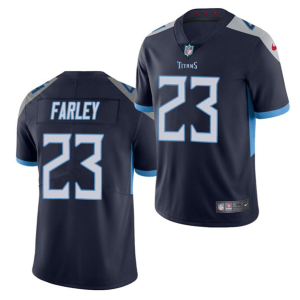 Men's Tennessee Titans #23 Caleb Farley Navy Vapor Untouchable Stitched Jersey - Custom Name