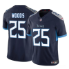 Men's Tennessee Titans #25 Xavier Woods Navy 2025 F.U.S.E. Vapor Limited Stitched Football Jersey - Custom Name