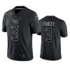 Men's Tennessee Titans #3 Caleb Farley Black Reflective Limited Stitched Football Jersey - Custom Name