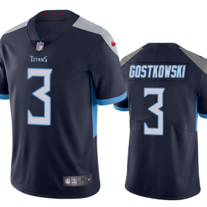 Men's Tennessee Titans #3 Stephen Gostkowski Navy Vapor Untouchable Stitched Jersey - Custom Name