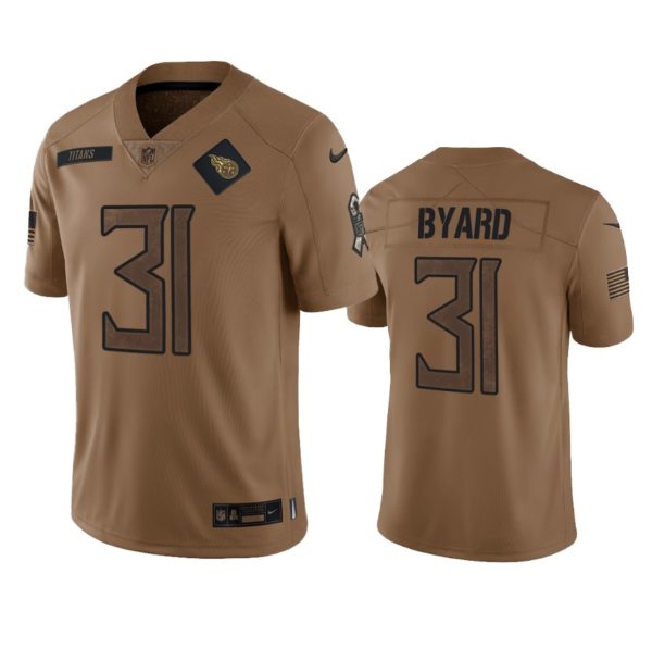 Men's Tennessee Titans #31 Kevin Byard 2023 Brown Salute To Service Stitched Football Jersey - Custom Name