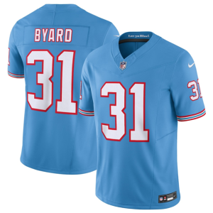 Men's Tennessee Titans #31 Kevin Byard Light Blue 2023 F.U.S.E. Vapor Limited Throwback Stitched Football Jersey - Custom Name