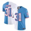 Men's Tennessee Titans #31 Kevin Byard White Blue 2023 F.U.S.E. Split Vapor Limited Throwback Stitched Football Jersey - Custom Name