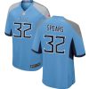 Men's Tennessee Titans #32 Tyjae Spears Light Blue Stitched Game Football Jersey - Custom Name