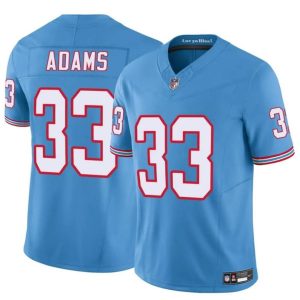 Men's Tennessee Titans #33 Jamal Adams Blue 2024 F.U.S.E. Throwback Vapor Limited Stitched Football Jersey - Custom Name