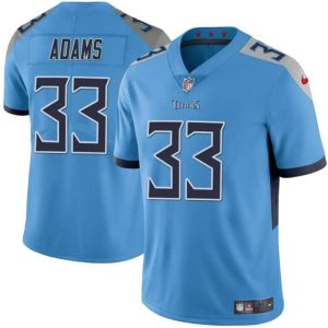 Men's Tennessee Titans #33 Jamal Adams Blue Vapor Limited Stitched Football Jersey - Custom Name
