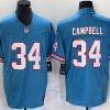 Men's Tennessee Titans #34 Earl Campbell Light Blue 2023 F.U.S.E. Vapor Limited Throwback Stitched Football Jersey - Custom Name