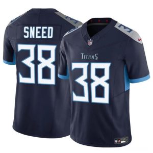 Men's Tennessee Titans #38 L'Jarius Sneed Navy 2024 F.U.S.E. Vapor Limited Stitched Football Jersey - Custom Name