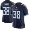 Men's Tennessee Titans #38 L'Jarius Sneed Navy Vapor Limited Stitched Football Jersey - Custom Name