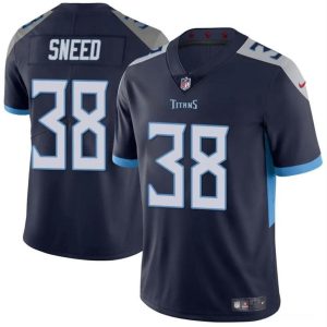 Men's Tennessee Titans #38 L'Jarius Sneed Navy Vapor Limited Stitched Football Jersey - Custom Name