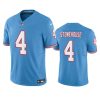 Men's Tennessee Titans #4 Ryan Stonehouse Light Blue 2023 F.U.S.E. Vapor Limited Throwback Stitched Football Jersey - Custom Name