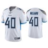 Men's Tennessee Titans #40 Dontrell Hilliard White Vapor Untouchable Stitched Jersey - Custom Name