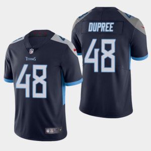 Men's Tennessee Titans #48 Bud Dupree Navy Vapor Untouchable NFL Stitched Jersey - Custom Name