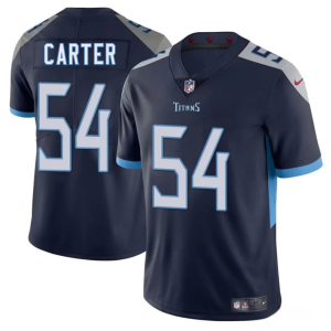 Men's Tennessee Titans #54 Lorenzo Carter Navy 2025 Vapor Untouchable Stitched Jersey - Custom Name