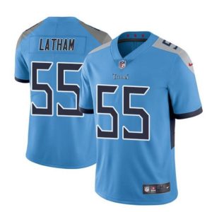 Men's Tennessee Titans #55 JC Latham Blue 2024 Draft Vapor Limited Stitched Football Jersey - Custom Name