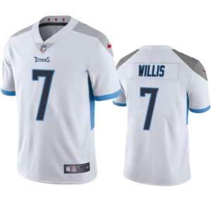 Men's Tennessee Titans #7 Malik Willis White Vapor Untouchable Stitched Jersey - Custom Name