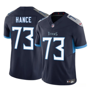 Men's Tennessee Titans #73 Blake Hance Navy 2025 F.U.S.E. Vapor Limited Stitched Football Jersey - Custom Name