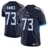Men's Tennessee Titans #73 Blake Hance Navy 2025 Vapor Limited Stitched Football Jersey - Custom Name
