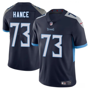 Men's Tennessee Titans #73 Blake Hance Navy 2025 Vapor Limited Stitched Football Jersey - Custom Name
