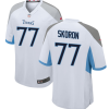 Men's Tennessee Titans #77 Peter Skoronski White 2023 Draft Stitched Game Jersey - Custom Name