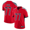 Men's Tennessee Titans #77 Taylor Lewan Red Inverted Legend Stitched Football Jersey - Custom Name