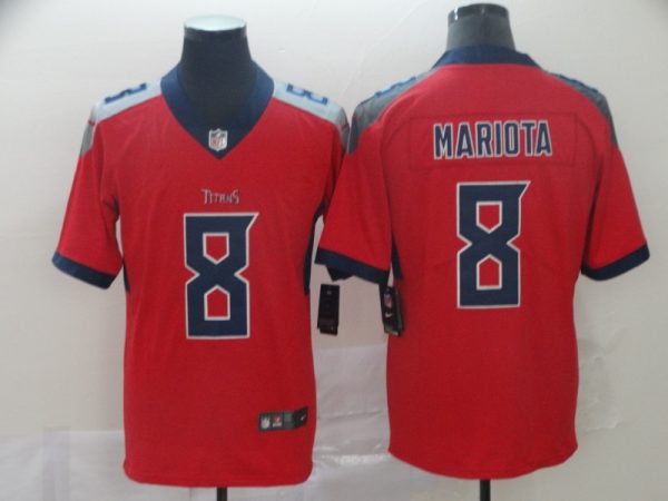 Men's Tennessee Titans #8 Marcus Mariota Red Inverted Legend Stitched Football Jersey - Custom Name