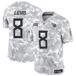 Men's Tennessee Titans #8 Will Levis 2024 F.U.S.E Arctic Camo Salute to Service Limited Stitched Football Jersey - Custom Name